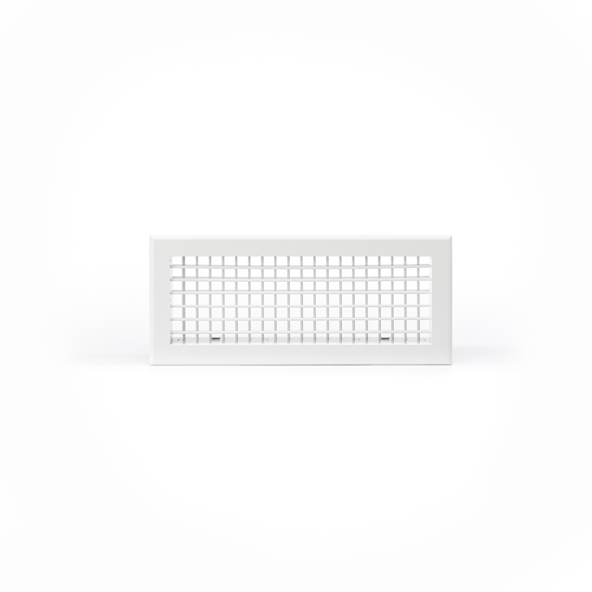 Grille soufflage double déflexion 400x150 blanc mat