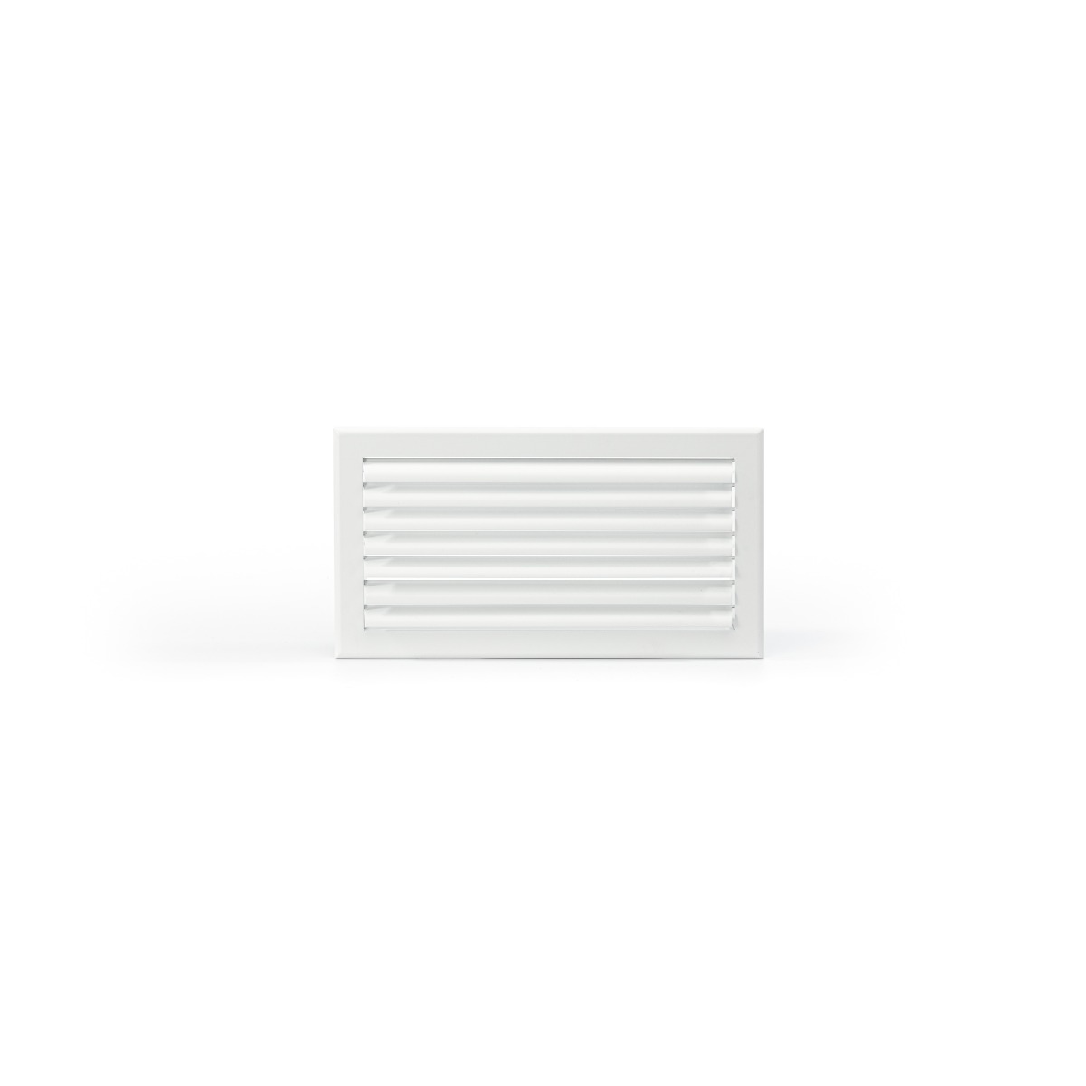 Grille soufflage lames courbes 400x200 blanc mat