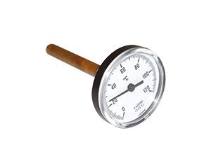 THERMOMETRE A PLONGEUR AXIAL 80 RACCORD 1/2 0 A 120°