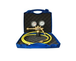 Coffret détendeur azote + flexible 1/4 + vanne arrêt