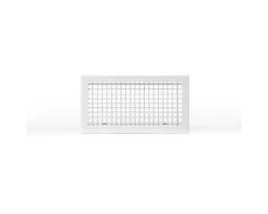 Grille double déflexion 800x200 blanc mat TH