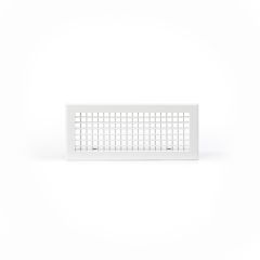 Grille soufflage double déflexion 400x150 blanc mat