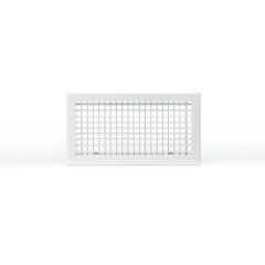Grille soufflage double déflexion 400x200 blanc mat