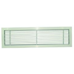 Grille linéaire alu blanche + Plénum300X150 Blanc brillant